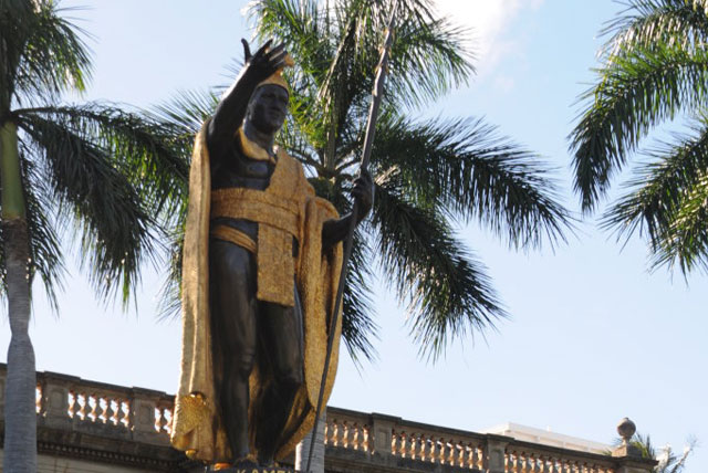 欧胡岛卡美哈美哈一世国王雕像